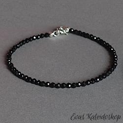 Armband aus edlem, glitzerndem schwarzem Spinell