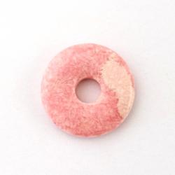 Rhodochrosit Donut in schönem Rosa, 30 mm