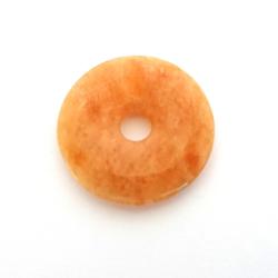 Orchideen Calcit Donut, orangefarben, 30 mm 