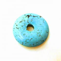 Magnesit Donut, türkis gefärbt, 25 mm