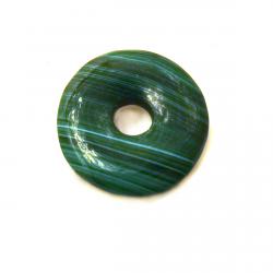 Mini Malachit Donut, 20 mm, schönes Grün