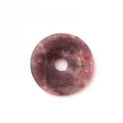 Lepidolith Donut, 29 mm, fliederfarben