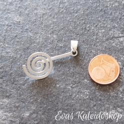 Donut Halter Spirale aus mattiertem Sterling Silber