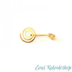Donut Halter Spirale aus vergoldetem Sterling Silber