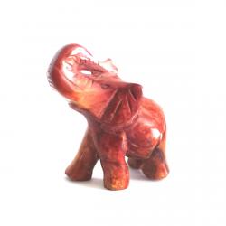 Roter Jaspis Elefant mit schönem Muster
