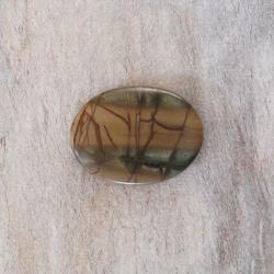 Red Creek Jaspis Einzelstein, sandfarben mit Muster, schön wie ein Bild        