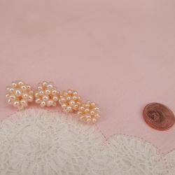 Schmuck selbst machen:  Peach/Lachs Perlenball aus kleinen Perlchen
