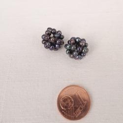 Schmuck DIY:   Perlenball aus kleinen Perlchen in peacockfarben