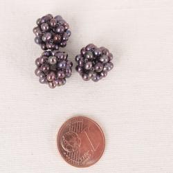 Schmuck DIY:   Peacockfarbene Perlenbälle aus kleinen Perlchen