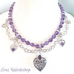 Besondere Trachtenkette aus Amethyst und Silber