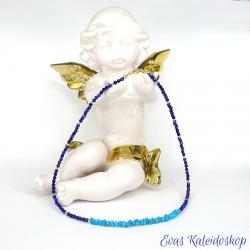 Zierliche halsnahe Türkis - Lapis Lazuli Kette