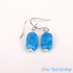 Schlichte Ohrringe aus blauem Crazy Lace Achat