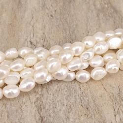 Schmuck DIY:  Weiße Barock Perle (Strang) mit sehr schönem Lüster