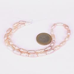 Schmuck DIY: Tönnchen Perlenstrang, natürliche rosa Farbe