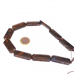 Schmuck DIY: Australischer Boulder Opal Strang, rechteckige Steine