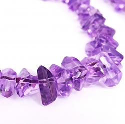 Schmuck DIY: „Crazy Cut“ Amethyst Strang, sehr klar