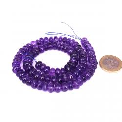 Schmuck DIY: Amethyst Linsen Strang mit kräftiger Farbe