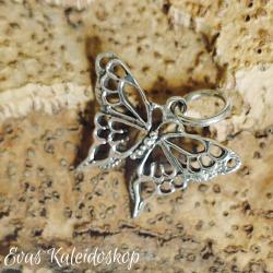  Filigraner Schmetterling Silber Anhänger, leicht geschwärzt